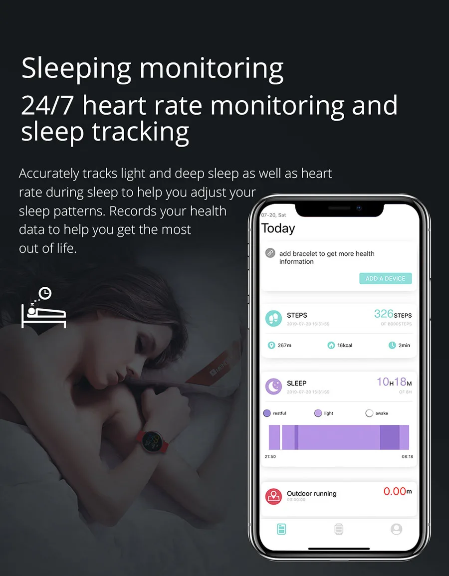 COLMI SKY2 Smart Watch IP68 Waterproof Fitness Activity Tracker Heart Rate Monitor Bluetooth Brim Sport Men Women Smart Clock