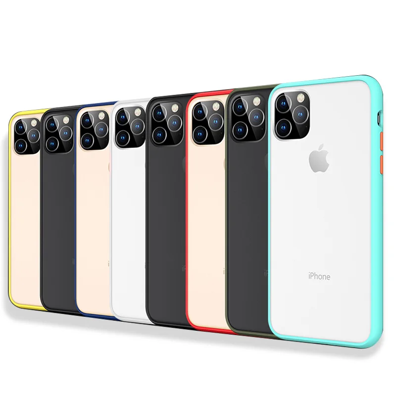 Полупрозрачный матовый чехол для iphone 11 Pro Max, силиконовый бронированный цветной Твердый чехол для iphone 7 8 plus x xs, чехлы для Max XR coque