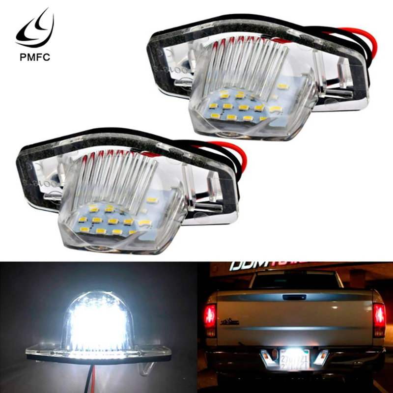 PMFC 1 пара 18 светодиодный светильник номерной знак для Honda Fit Джаз поток Одиссеи