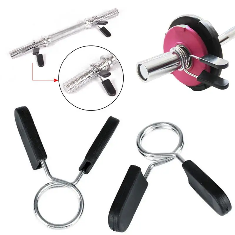 

Dumbbell Spring Buckle 2pcs Portable 28mm 30mm 50mm Dumbbells Barbell Spring Clips Weight Lifting Accessories