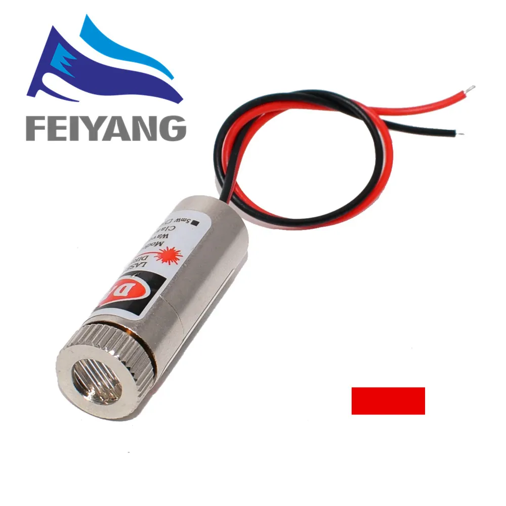 10PCS 650nm 5mW Red Point/Line /Cross Laser Module Head Glass Lens Focusable Focus Adjustable Diode Industrial Class - купить по