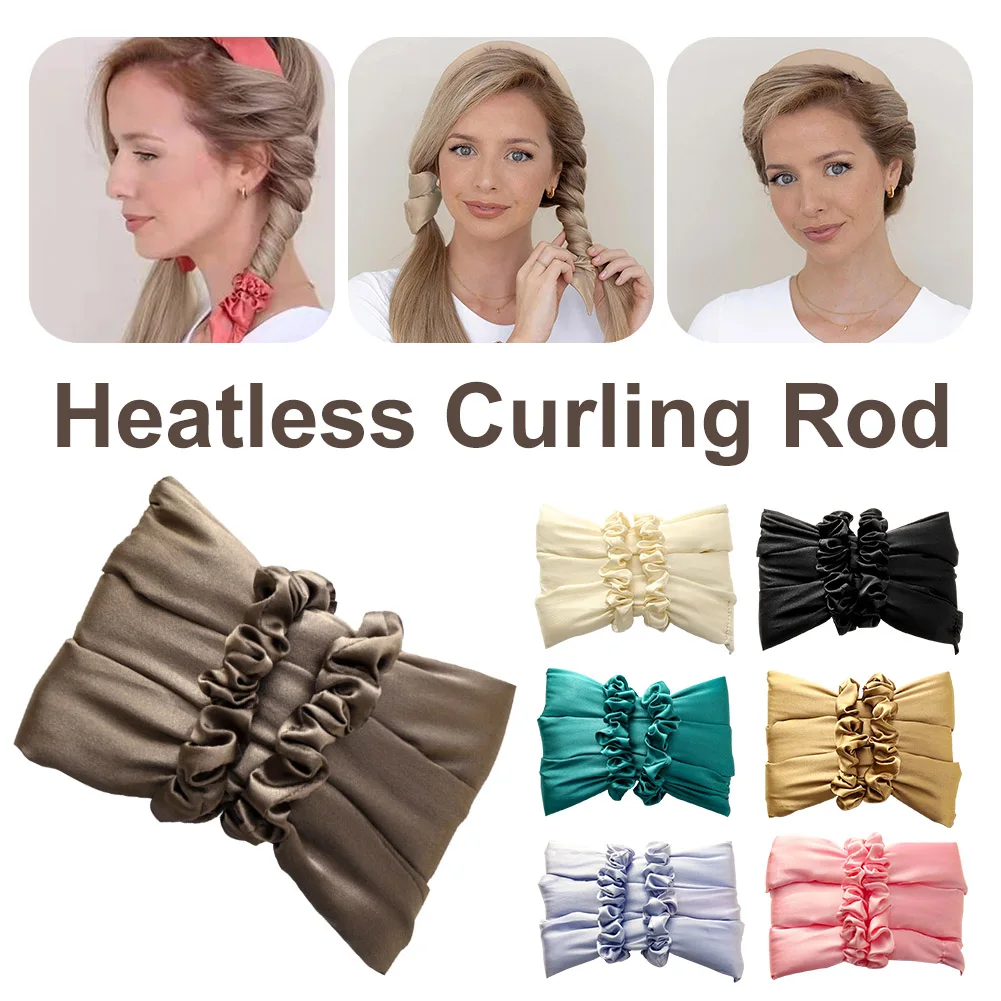 

Heatless Hair Curling Rod Headband No Heat Hair Curlers Soft Overnight Hair Roller DIY Hair Styling Tool for Long Hair