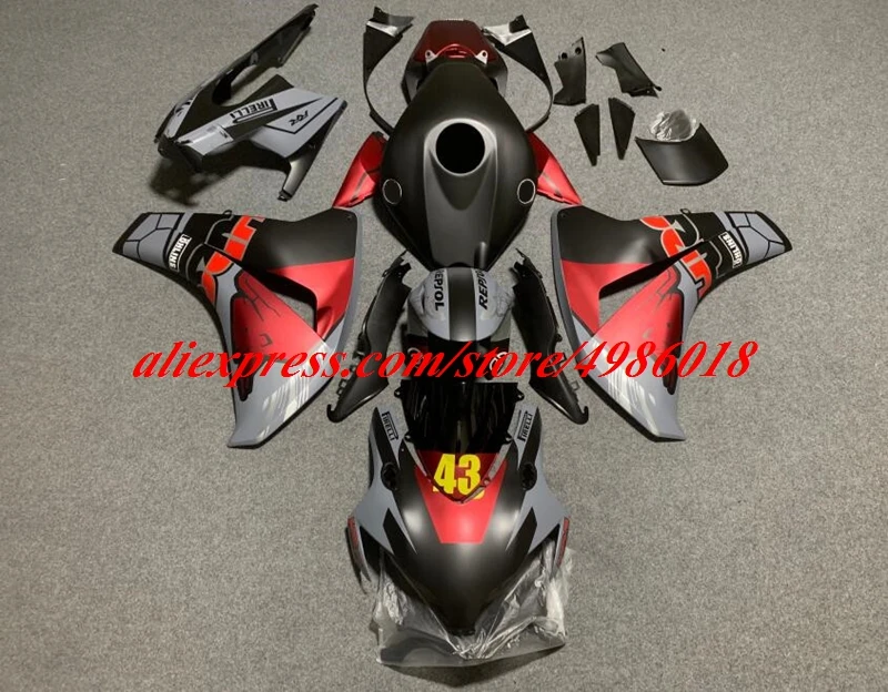 

4Gifts New ABS Motorcycle Fairings Kit Fit for HONDA CBR1000RR 2008 2009 2010 2011 08 09 10 11 Custom Free matte red