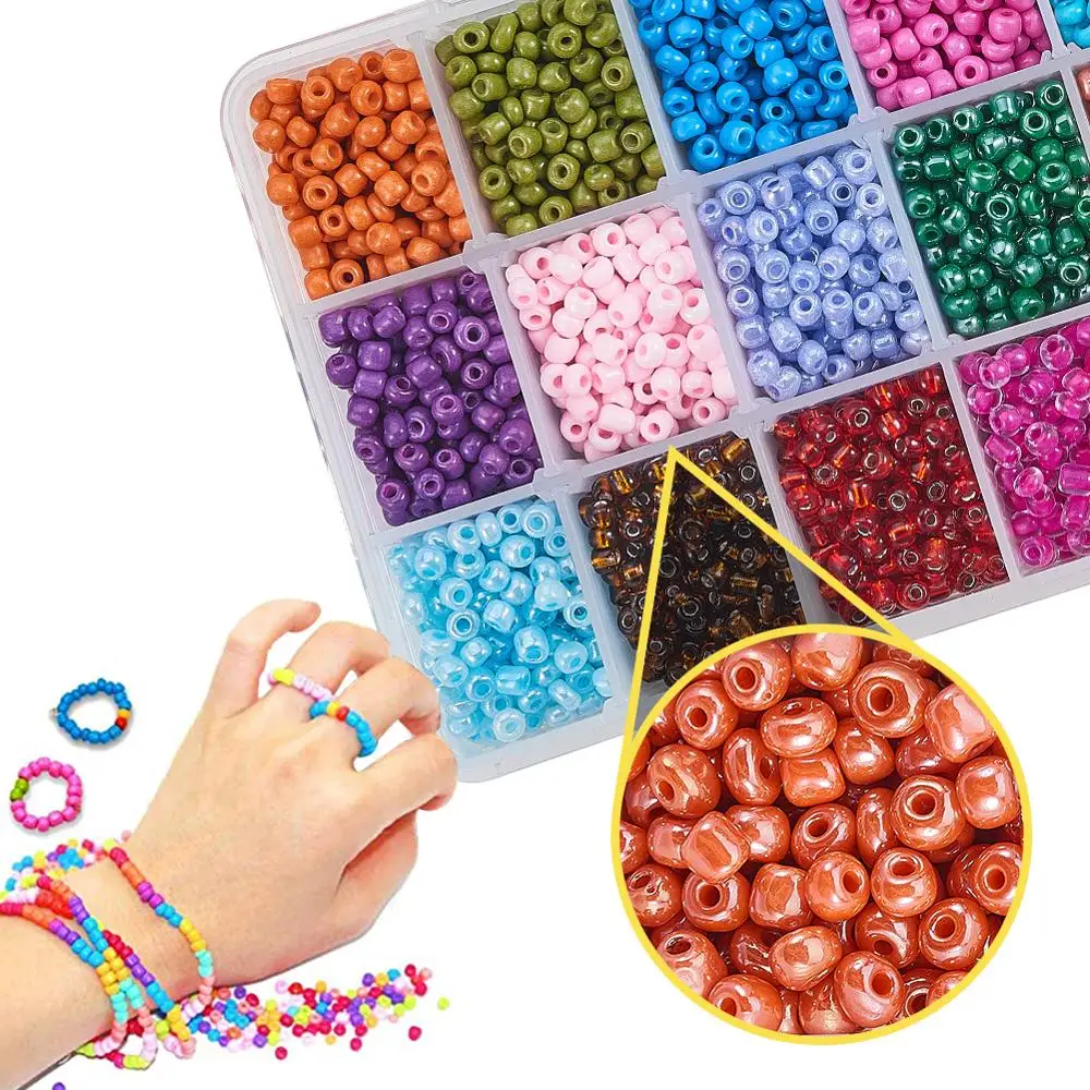 

1set Glass Seed Beads Letter Alphabet Beads Elastic Thread Set DIY Bracelet Jewelry Making Kit