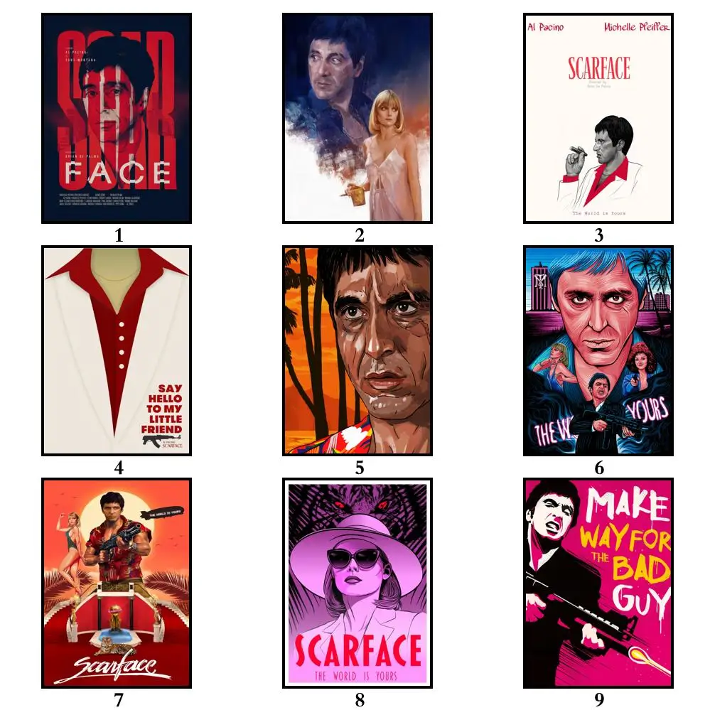 23 дизайна картонный плакат Scarface художественная картина домашняя наклейка