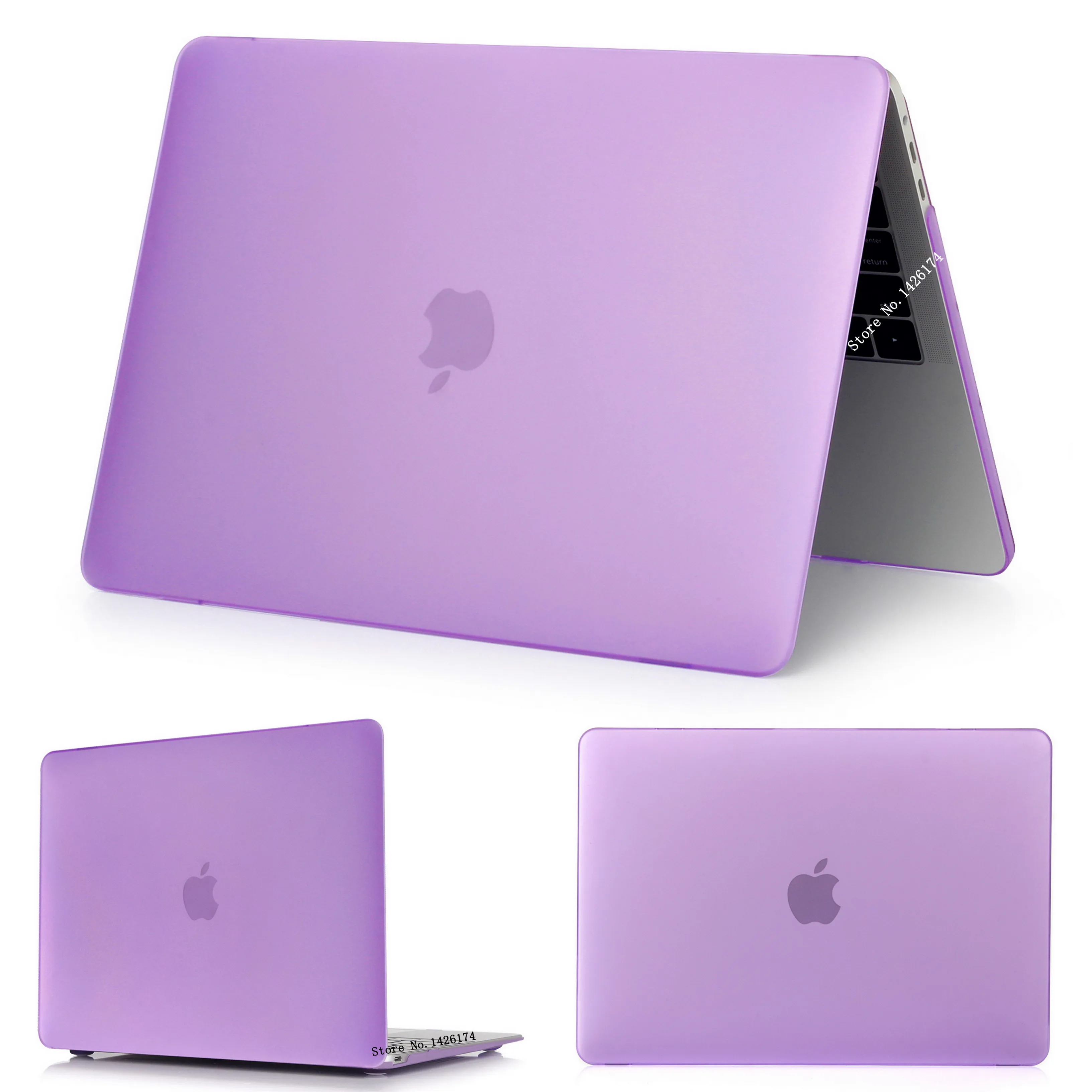 Matte Purple Раскрашенный цветок, чехол для Apple Macbook Air Pro retina 11 12 13 15 дюймов сумка для ноутбука, для Mac book Air Pro 13,3 15,4 чехол. A1932+ подарок - Цвет: Matte Purple
