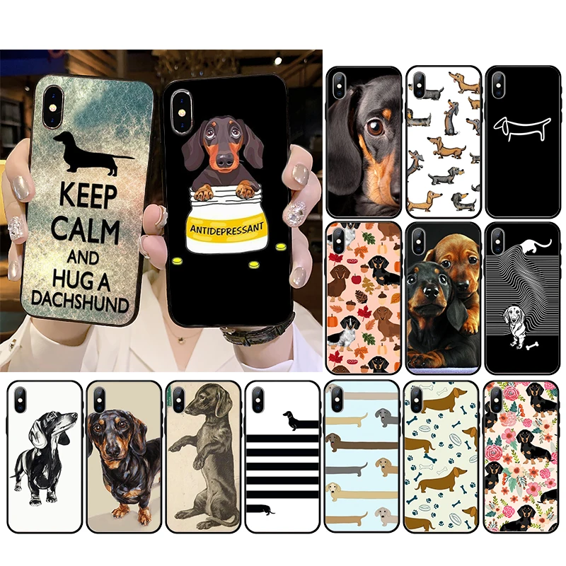 

Animals Dog Dachshund Phone Case for iphone 13 12 11 Pro Max Case For iPhone XS MAX X XR SE2 8 7 Plus
