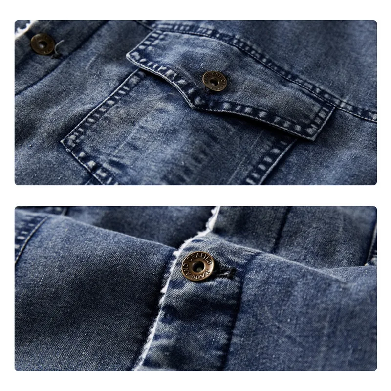 CYSINCOSFashion зимняя мужская куртка и пальто теплая флисовая джинсовая модные мужские