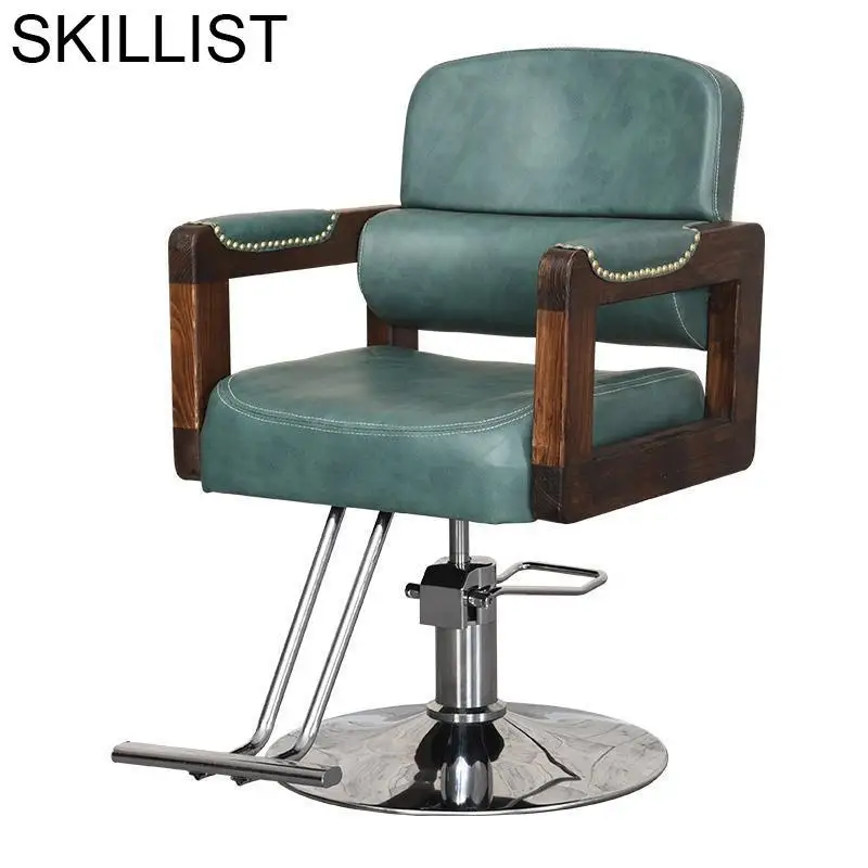 De Beauty Makeup Fauteuil Barbeiro Hair Furniture Sedie Stoelen Barbearia Salon Barbershop Cadeira парикмахерское кресло| |