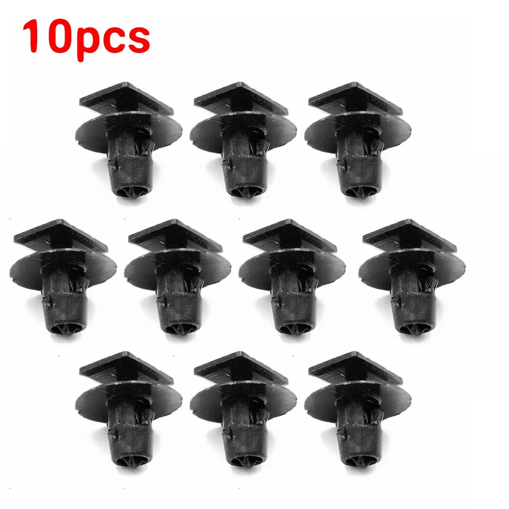 

10 Pcs Black Nylon Clips Exterior Rocker Panel Molding Clip Replaces For Nissan 76882-EG01A Into 8mm Hole