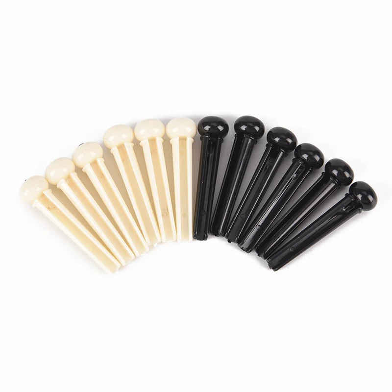 

Acoustic Guitar Parts Set 6pcs Black & 6pcs White Bridge Pin+metal pin puller +Nut Saddle Set Guitarra Instrumentos