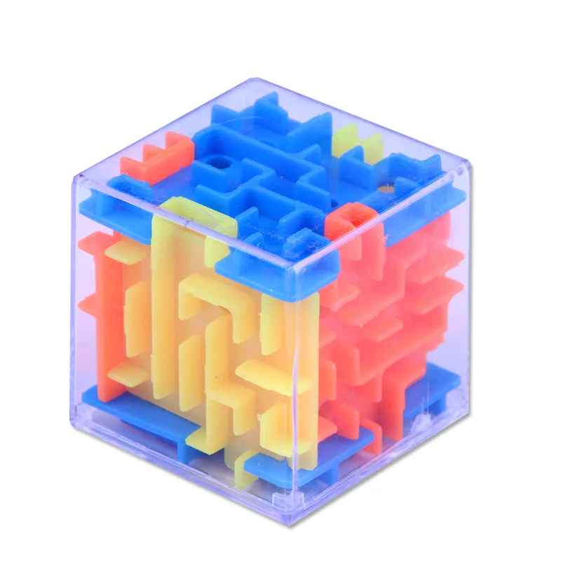 

TOBEFU 3D Maze Magic Cube Transparent Six-sided Puzzle Speed Cube Rolling Ball Game Cubos Maze Toys for Children Educational