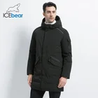 ICEbear 2019 Новое высококачественное зимнее пальто Простое Повседневное пальто дизайнерское мужское теплое пальто с капюшоном брендовые модные парки куртки MWD18718D