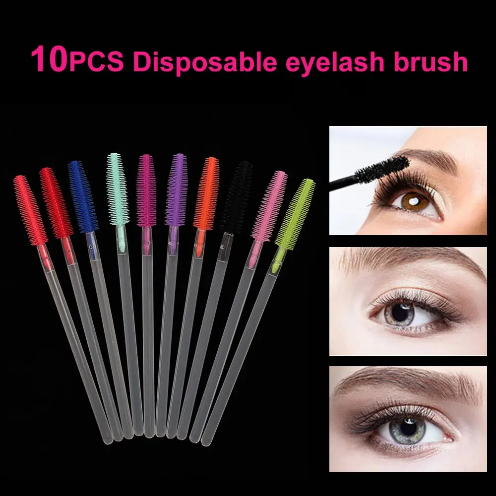 

10Pcs Eyelash Extension Disposable Eyebrow Brush Mascara Wand Cosmetic Brushes Set Applicator Spoolers Eye Lashes Makeup Tools