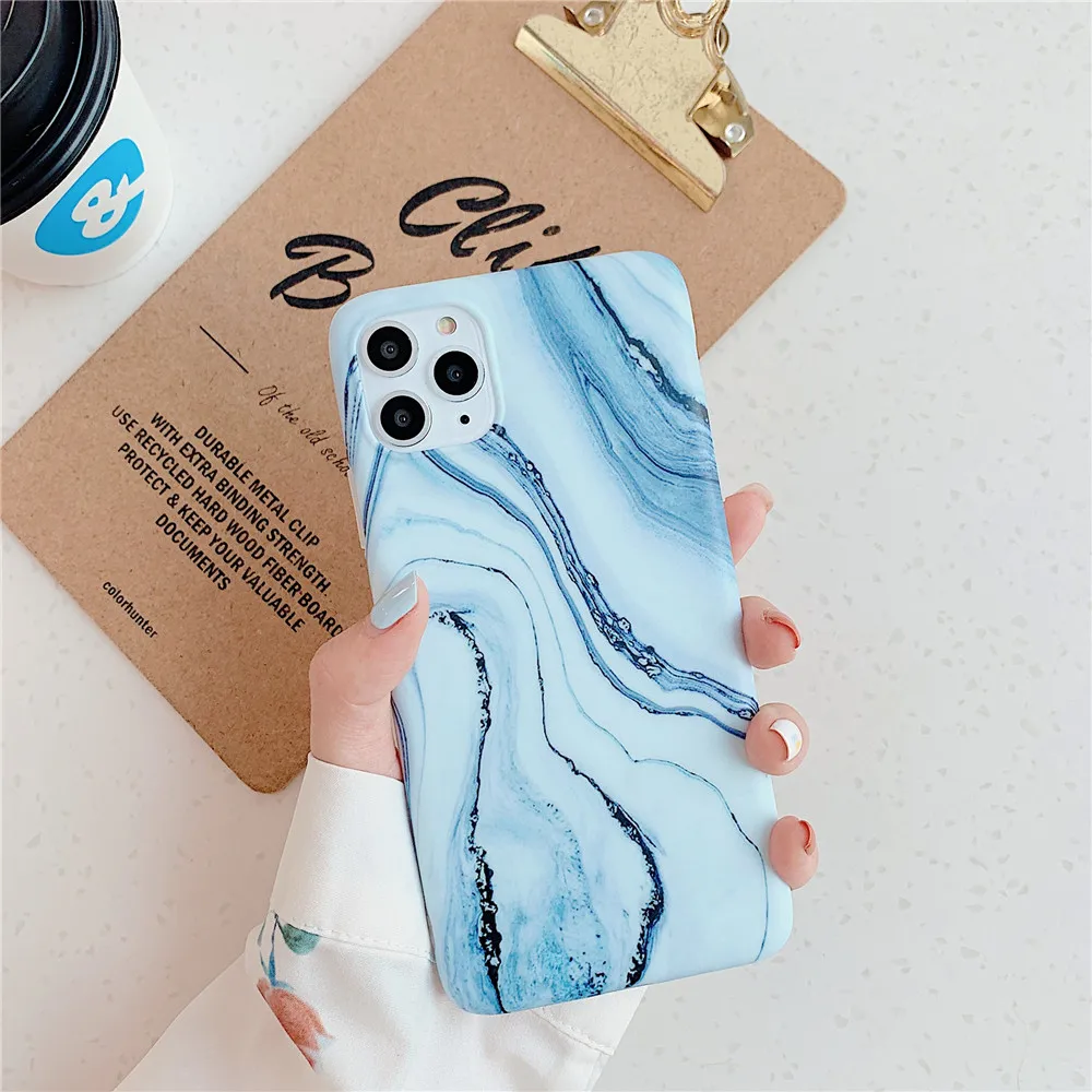 FLYKYLIN мраморный чехол для iPhone 11 Pro Max SE 2 задняя крышка Huawei P20 Mate 30 P30 Lite P40 силиконовый