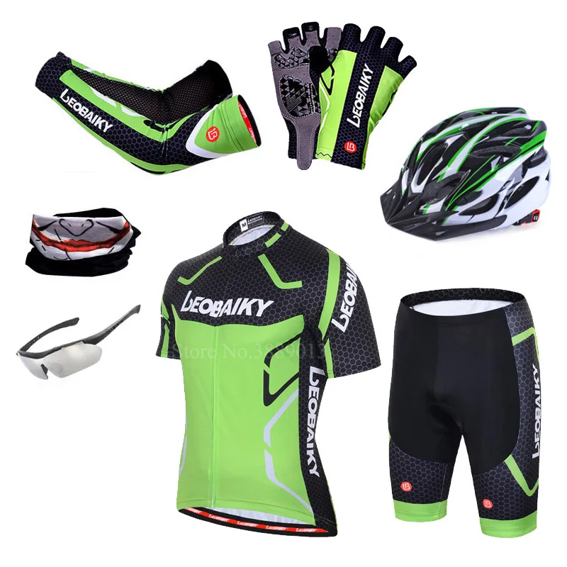 Mtb Pro Team Bicycle Clothes Men Mountain Bike Clothing Breathable Anti-UV Sport Wear Short Sleeve Cycling Jersey Shorts Sets