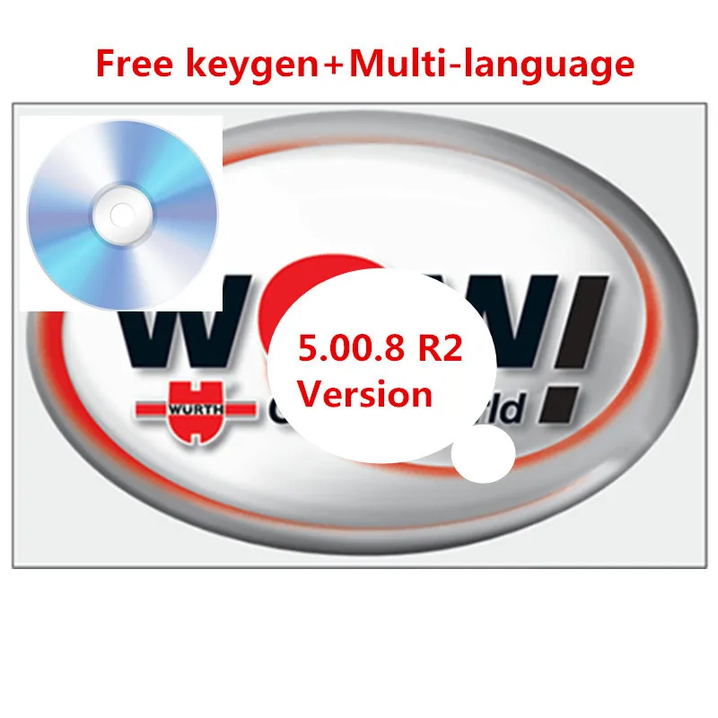 

2021 Hot sale for WOW Wurth V 5.00.8 R2 Multi-language With Free Keygen Send DVD CD For Vd Tcs Pro Delphis DS150E Multidiag