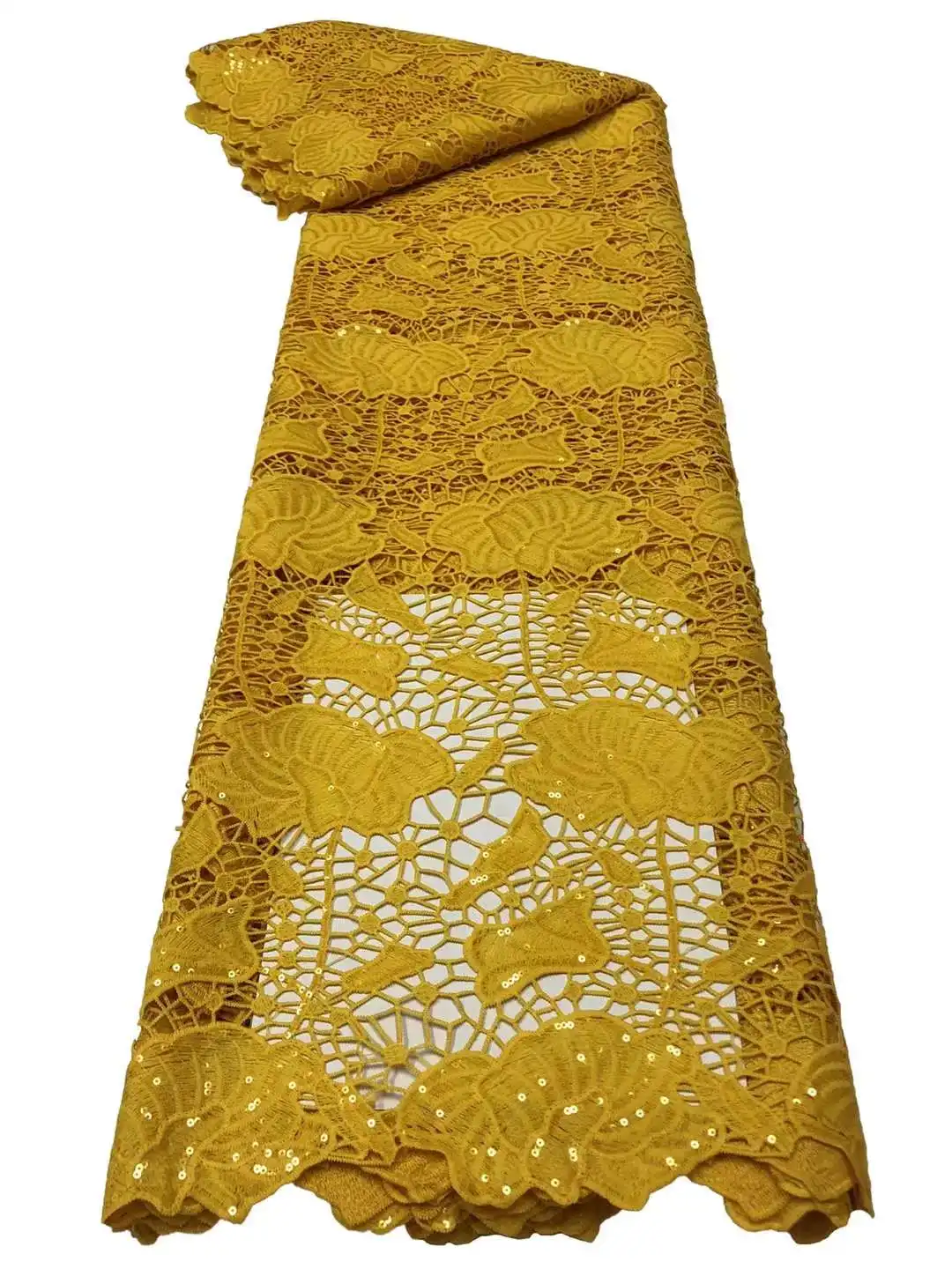 

Нигерийская гипюровая кружевная ткань, шнур высокого качества, африканская швейцарская вуаль, кружево, многоцветная вышивка, французская к...