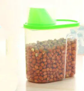 2L- Green Креативная коробка для хранения стирального порошка для бытовой пластиковой прозрачной покрытой стиральной порошка баки-контейнеры для хранения mx3021449 - Цвет: 2L- Green