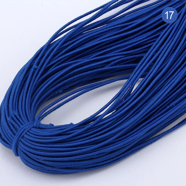 blue 8meters Высокоэластичная 1 мм цветная круглая резинка круглая эластичная канатная Резиновая лента эластичная линия DIY Швейные аксессуары 8 м/лот - Цвет: blue 8meters