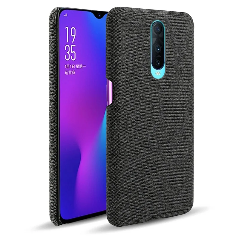 

Solid Color Cloth Leather Case For OPPO A3S A1K K5 K7X K9 R11S R17 Pro Plus Hard PC Back Cover