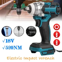 brushless cordless electric impact wrench rechargeable 12 inch wrench power tools compatible for makita 18v battery