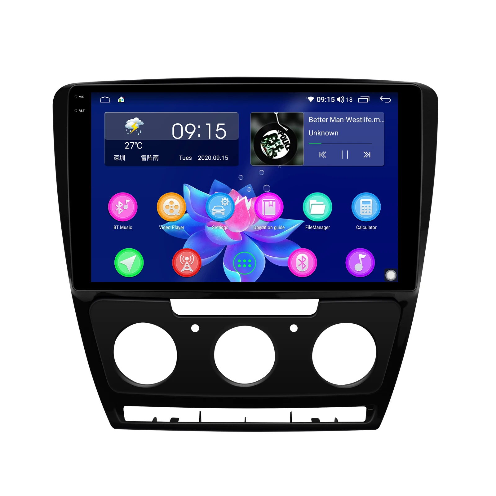 구매 10.1 인치 라디오 1 딘 안드로이드 10 차량용 멀티미디어 플레이어 무선 카플레이, 2009-2013 스코다 옥타비아 차량용 음악 시스템, 블루투스 포함