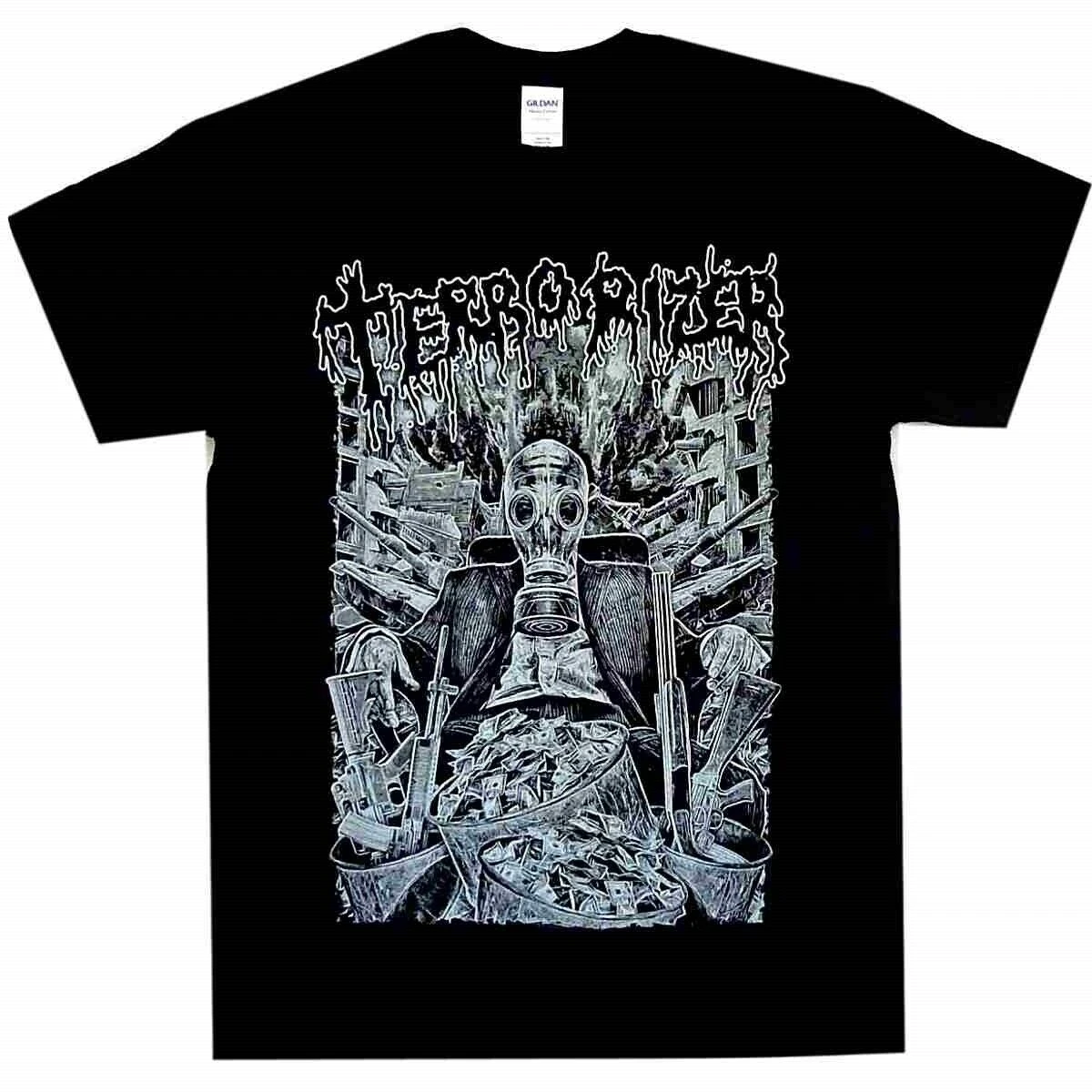 Футболка с теромайзером Ga s M ask футболка размеров L XL XXL надписью Death Metal Новинка |