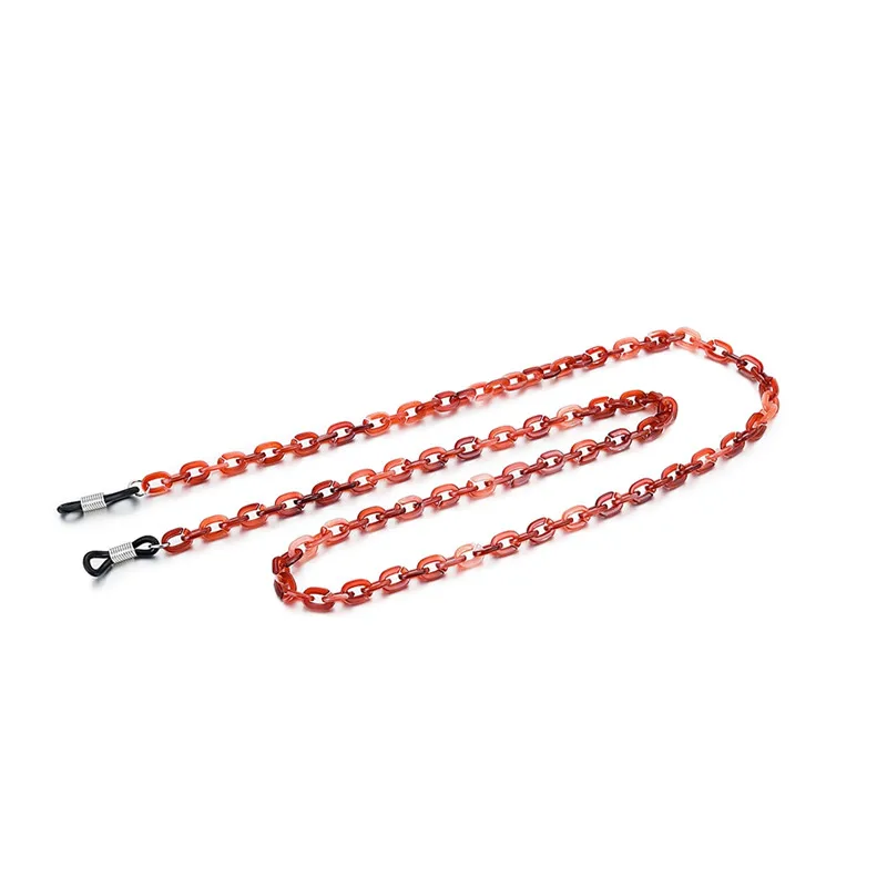 Fashion Chic Amber Color Eyeglass Chains Resin Acrylic Leopard Glasses Chain Eyewears No-slip Cord Neck Strap Rope | Украшения и