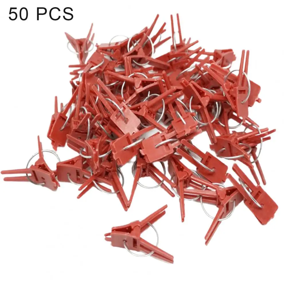 

1 Bag Grafting Clip Flexible Rust-free Plastic Round Flat Mouth Plant Support Clip for Garden