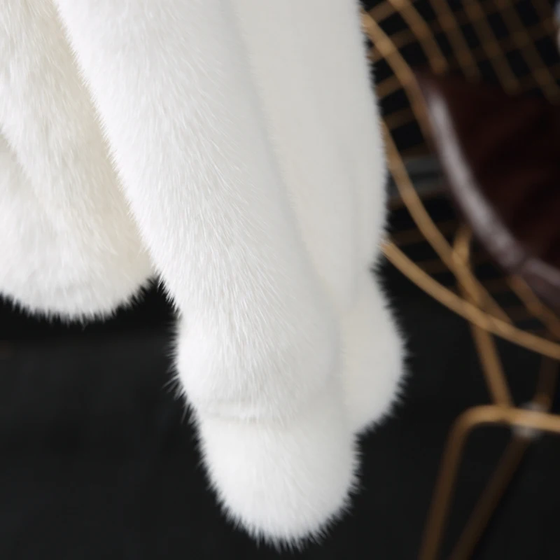 inverno полностью из норки мех revestimento das mulheres curto moda simples pequena pracha de colarinho casaco de pele de vison