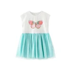 Детское летнее Хлопковое платье на бретельках, без рукавов