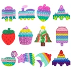 Игрушка-фиджет, Радужное мороженое, для детей, игрушки для отдыха, 2021