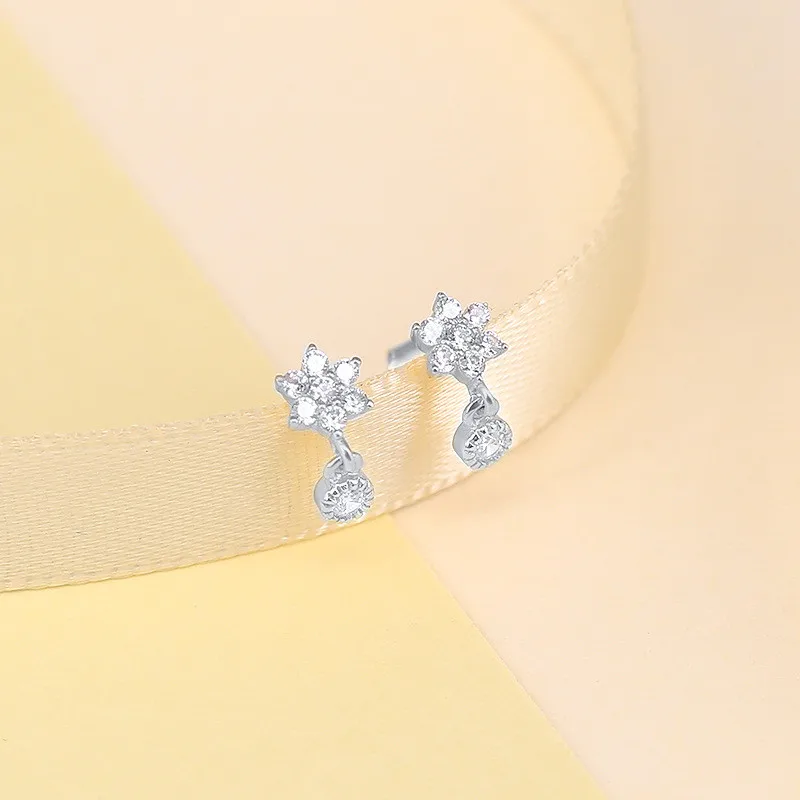 Женские круглые Висячие серьги гвоздики WANTME из 100% стерлингового серебра 925 пробы