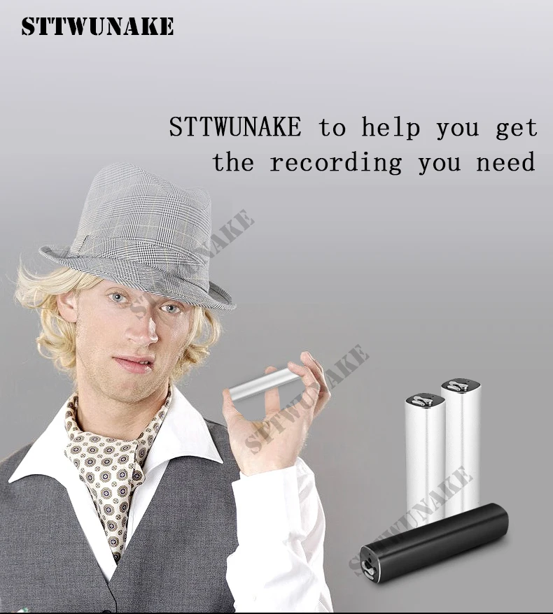 STTWUNAKE диктофон 600 часов записи Магнитный звук диктофон аудио мини usb Профессиональный цифровой микро-накопитель