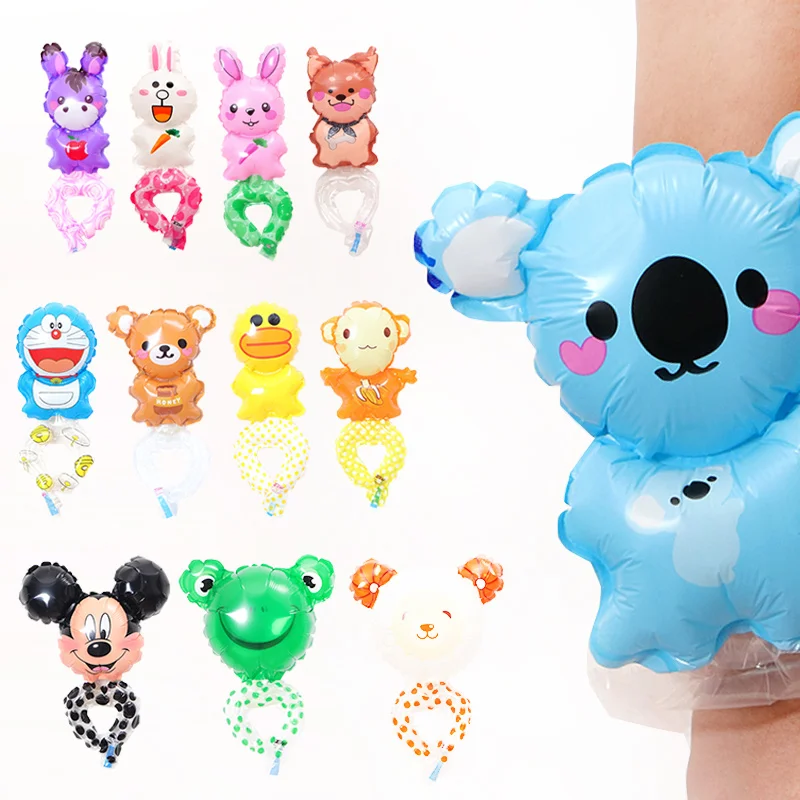 Браслет с животными из мультфильмов алюминиевый воздушный шар украшение для дня
