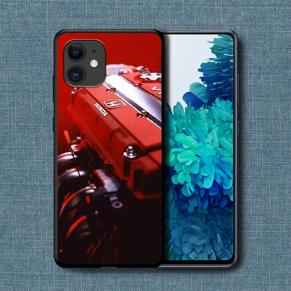 

HONDA Hot Car Phone Case For iPhone 4 4s 5 5S SE 5C 6 6S 7 8 Plus X XS XR 11 12 Mini Pro Max 2020 black Cover 3D Etui Pretty