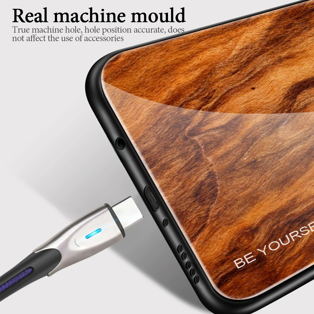 Жесткий чехол с деревянным покрытием для Xiaomi Redmi Note 8 7 6 5 K20 Pro Mi 9T задняя крышка |