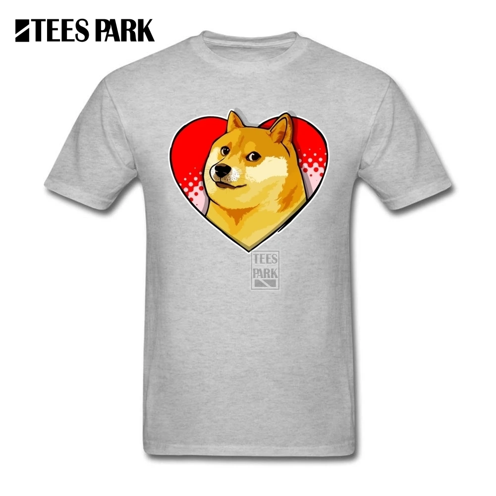 Футболки топы одежда love doge meme dogecoin Homme футболки из натурального хлопка с