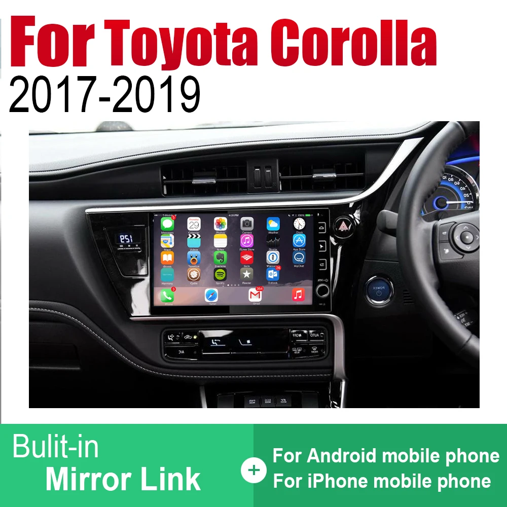 Для Toyota Corolla 2017 2018 2019 Автомобильный плеер DVD GPS навигация автомобильная Android