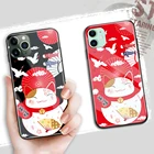 Finder чехол стеклянная задняя крышка Lucky cat Чехол для iPhone 6 6s 7 8 plus X XR XS Max 11 12 13 pro max