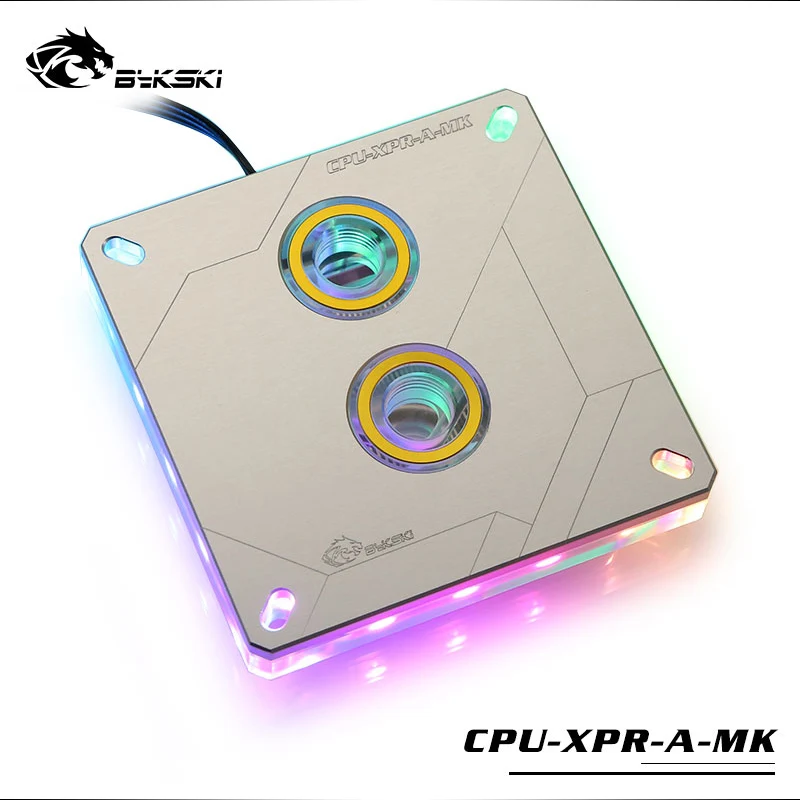 

Водоблок для ЦП Bykski, для INTEL LGA1150, 1151, 1155, 1156, 2011, 2066, X99, I7, RGB светильник ка, 5 В, 3-контактный разъем GND для подключения к материнской плате