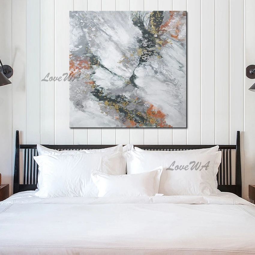 

100% красивые картины без рамки, ручная роспись, Новое поступление, мягкая абстрактная живопись, настенная живопись, холст, картины, украшение...