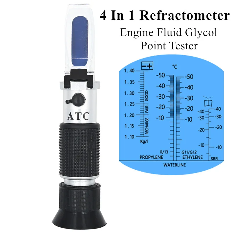 Транспортное средство морозостойкий рефрактометр гликоля Стекло воды Батарея