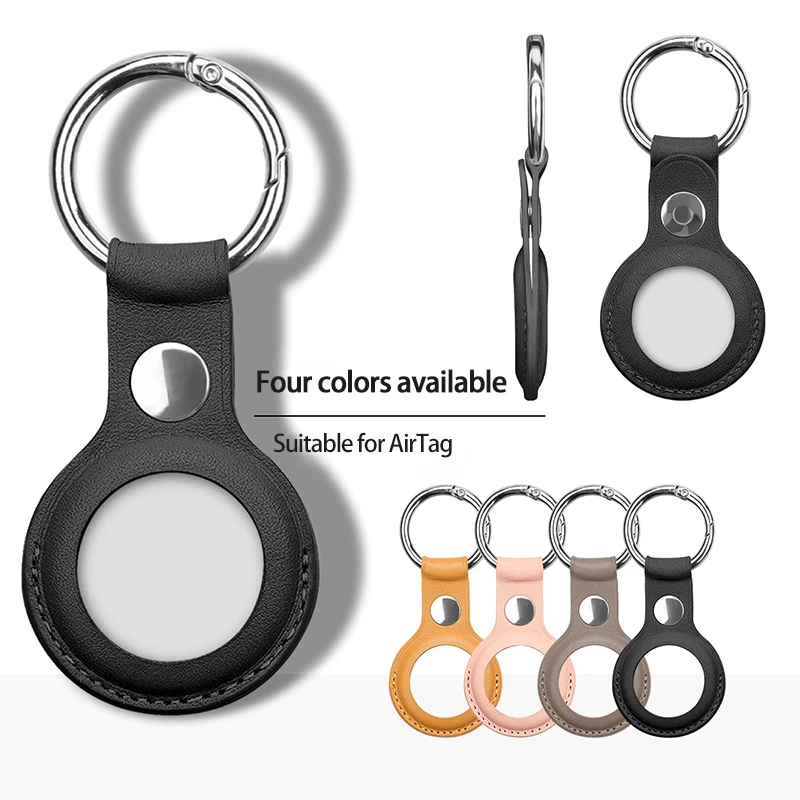 

For AirTags Protective Cover Leather Case Location Tracker Protector For Apple AirTags Tracker Comfortable Soft Locator Cover