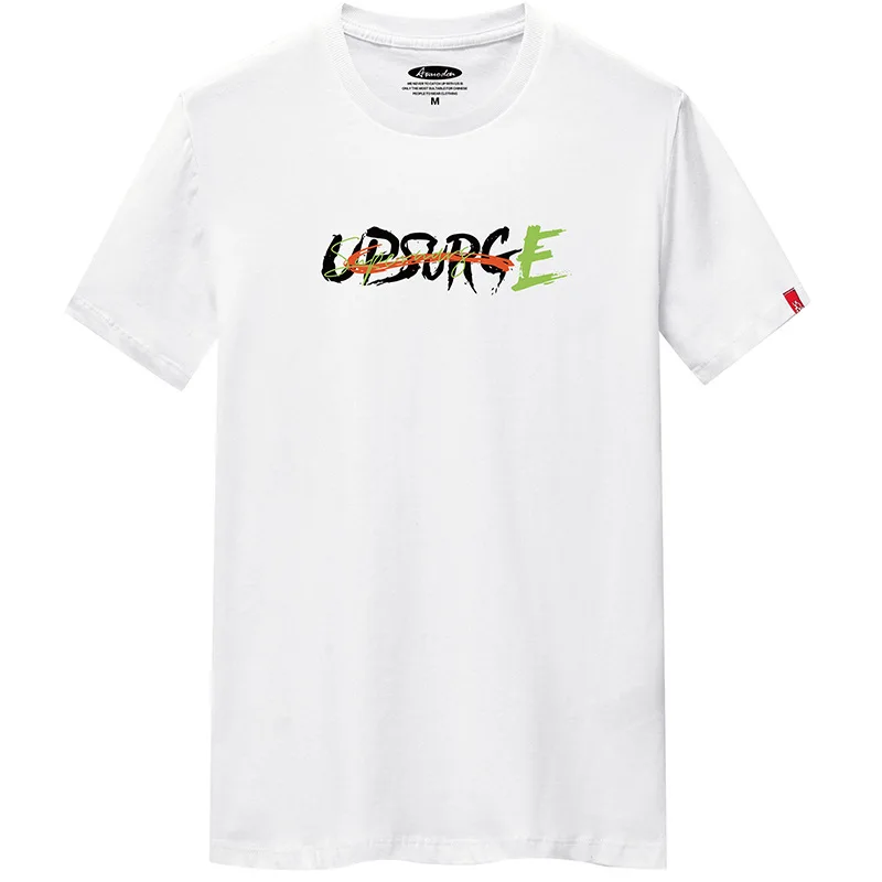 

Летняя мужская футболка, брендовая одежда, футболка, Мужская свободная футболка большого размера с круглым вырезом и коротким рукавом, Мужс...