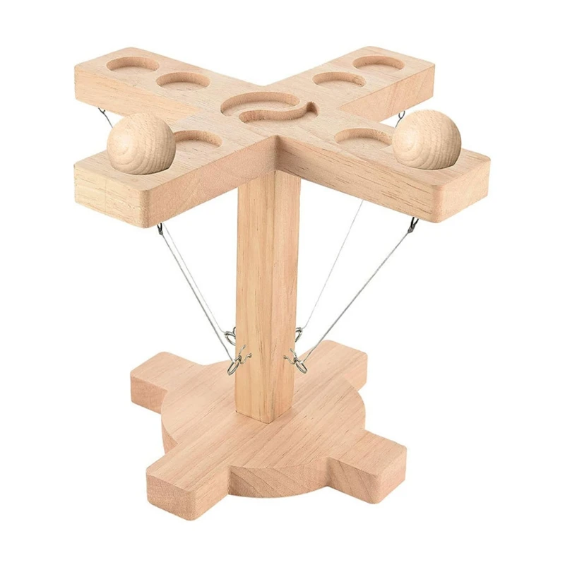 

Wooden Loop Throwing Hook Bars Drink Games 4-person Interactive Wine Battel Game