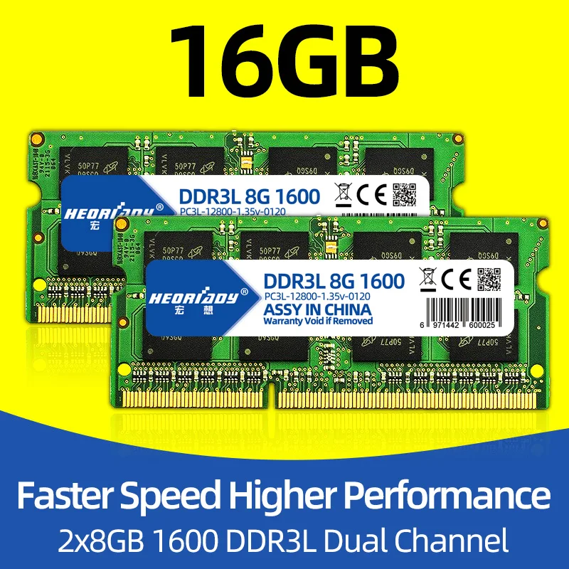 Ноутбук heoriady ddr3 16 ГБ 1600 МГц 2x8 1 35 в ОЗУ опционально двухканальная 32 ddr 3