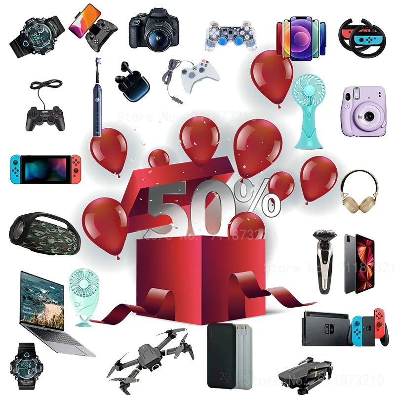 

100% Winning Lucky Mystery Box Most Popular New Surprise Gift Random Item Electronic Digital Product High Quality Christmas Gift
