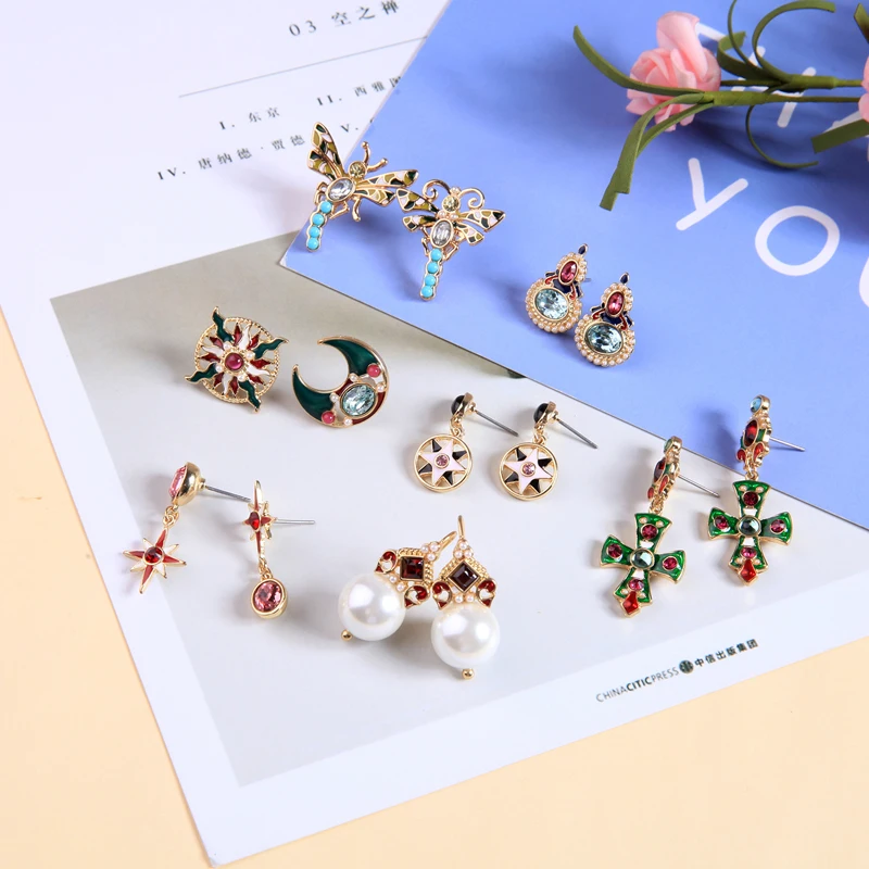 Новое поступление модные эмалированные Кристальные кольца для женщин богемные